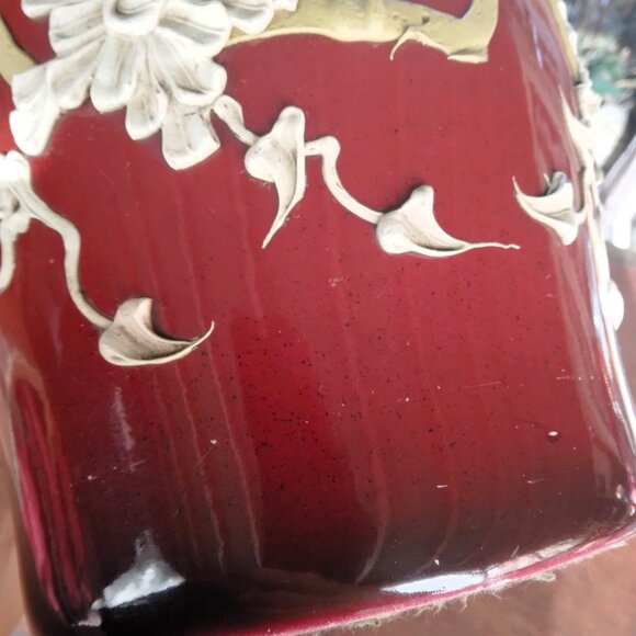 Gorgeous VTG MCM Hollywood Regency Chrysanthemums/Bamboo relief Table Lamp - Picture 13 of 14